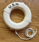Vintage 1960's HASBRO GI Joe Sailor NAVY U.S.N. LIFE RING w/ROPE - Nice! USN