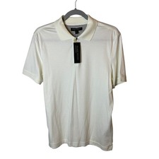 Banana Republic Mens Luxury Touch Polo Shirt White Short Sleeve Size S NWT