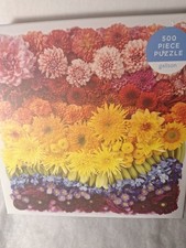 New Galison 500 piece Jigsaw Puzzle Flowers- Rainbow Design