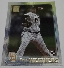 2021 Topps Archives #237 Ryan Weathers Padres Rookie Card Rainbow Foil 64/150 RC. rookie card picture