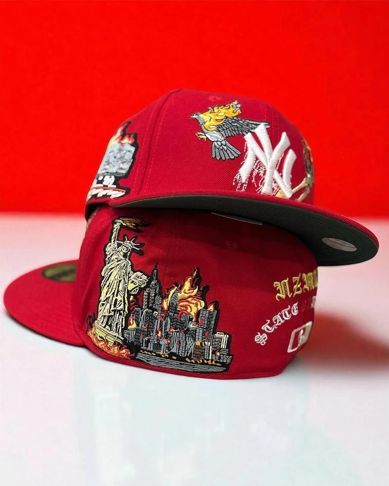 NZMU X New Era New York Yankees Red 59Fifty Fitted Hat - Изображение 3 из 4