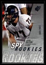 Eben Britton 2009 Upper Deck SPx Rookie Silver Card /399 #183. rookie card picture