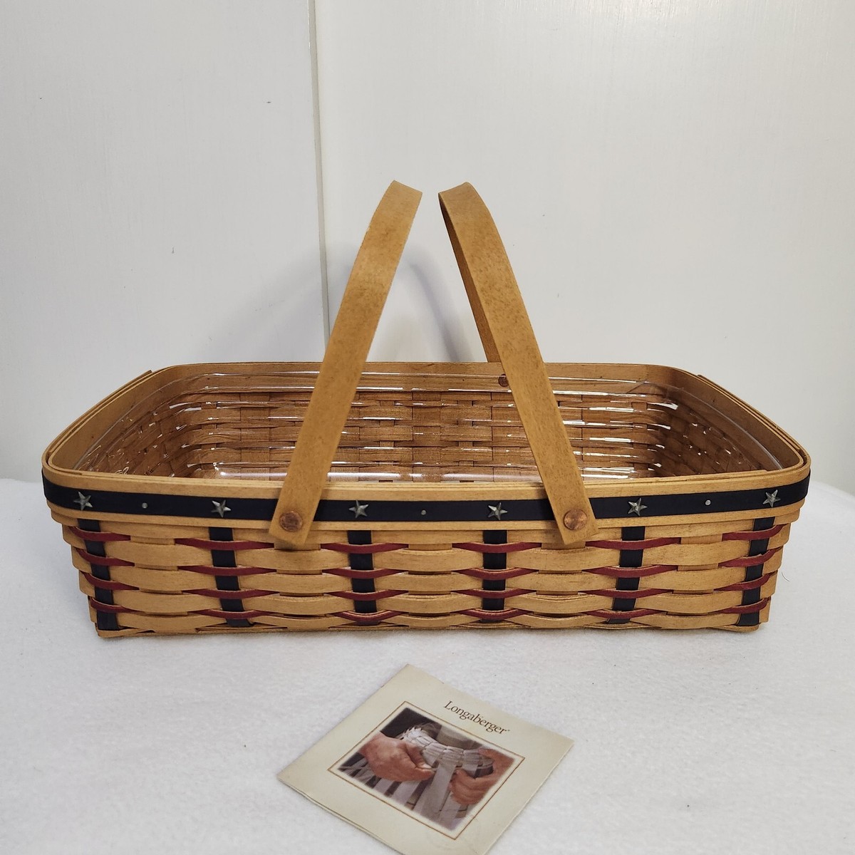 Longaberger 2004 Proudly American Medium Gathering Basket+
