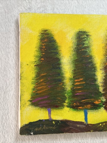 ORIGINAL PAINTING on Stretched Canvas by Bob Howard Small 8 X 10 Tree Landscape - Picture 4 of 15