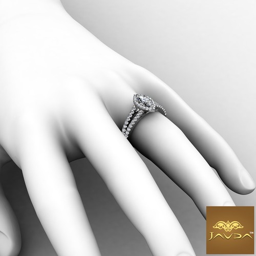 1 1/4ctw. Halo Round U Pave Set Diamond Engagement Women's Wedding Ring Jewelry - Picture 58 of 99