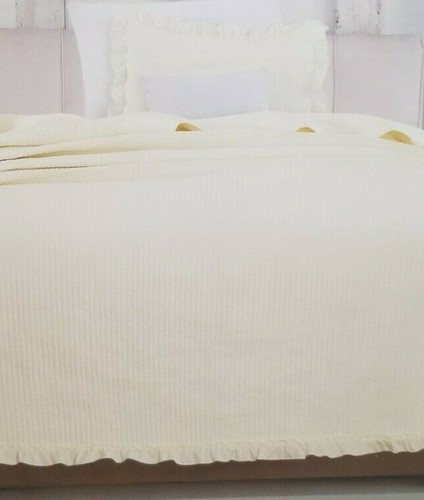 2 pc Azalia Collection Ivory Twin Quilt & Sham Set NIP - Picture 5 of 12