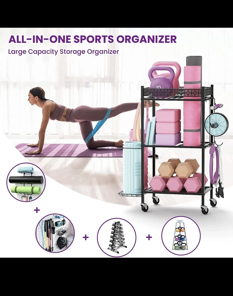 Yoga Mat Storage Rack, Home Gym Rack Holder, VOPEAK Yoga Mat Storage Rack, Home Gym Rack Holder, VOPEAK