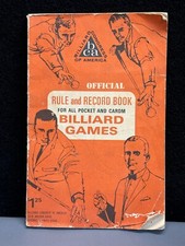 Billiard Congress of America 1967 Official Rule and Record Book Pocket/Carom 