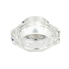 FARETTO DI CRISTALLO ESAGONALE TRASPARENTE DA INCASSO SOFFITTO LED LINEALIGHT 