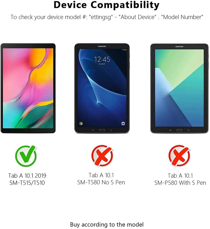For Samsung Galaxy Tab A 10.1" SM-T510 / SM-T515 Tempered Glass Screen Protector - Image 2 of 4