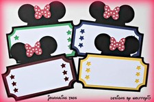 CRAFTECAFE DISNEY TAG MICE paper piecing premade scrapbook diecut piece WOLFFEY5