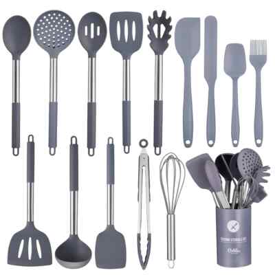 14 Piece Silicone Kitchen Utensil Set Non-Stick Heat-Resistant Cooking Tools