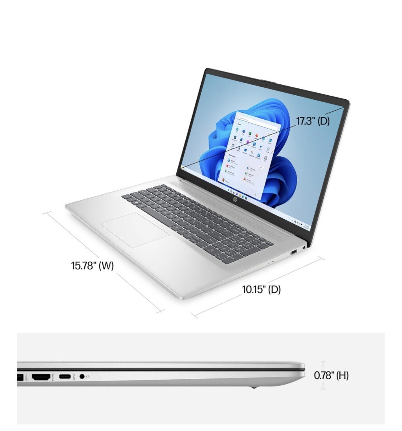 Brand New HP 17cn0003dx 17.3" HD+ Laptop Intel i31125G4/ 8GB