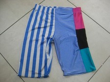 Running LYCRA SHORTS swim TRUNKS large 38 retro Rodeo stripe block 80s 90s 12 14