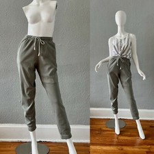 Vintage 80s Gray Ribbed CW SPORT High Waist Baggy Cotton Joggers Pants S
