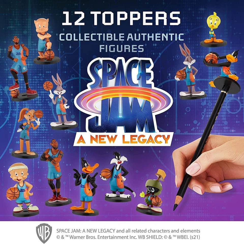 Space Jam A New Legacy Lápiz Toppers 12pk Personajes de Películas Juego de Caja de Lujo PMI Foto 2 de 4