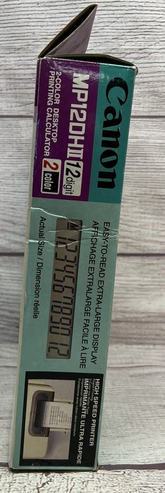 RARE BRAND NEW IN BOX CANON 2-COLOR DESKTOP PRINTING CALCULATOR MP12DHII - Image 4 of 4
