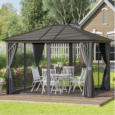 Outsunny 10' x 12' Hardtop Gazebo, Aluminum Ireland
