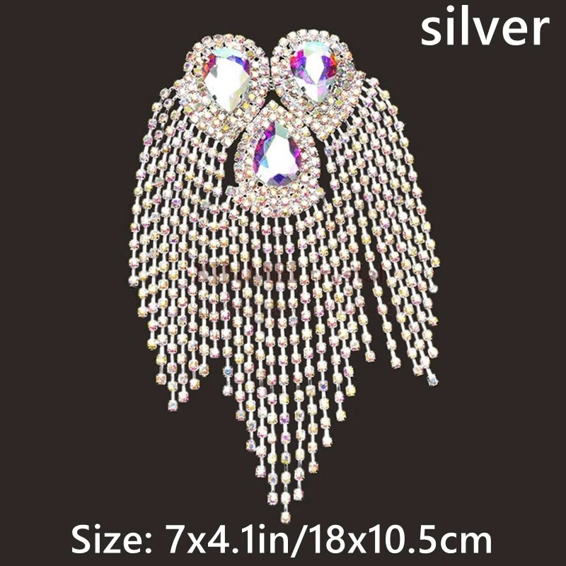 1 pieza Aplique Parche Diamante Estrás Borla para Zapatos Hombro Accesorio Decoración Foto 4 de 4