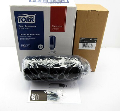 New Case of 4 Tork S4 Manual Foam Soap Dispenser Skincare 571508 Black 401212 