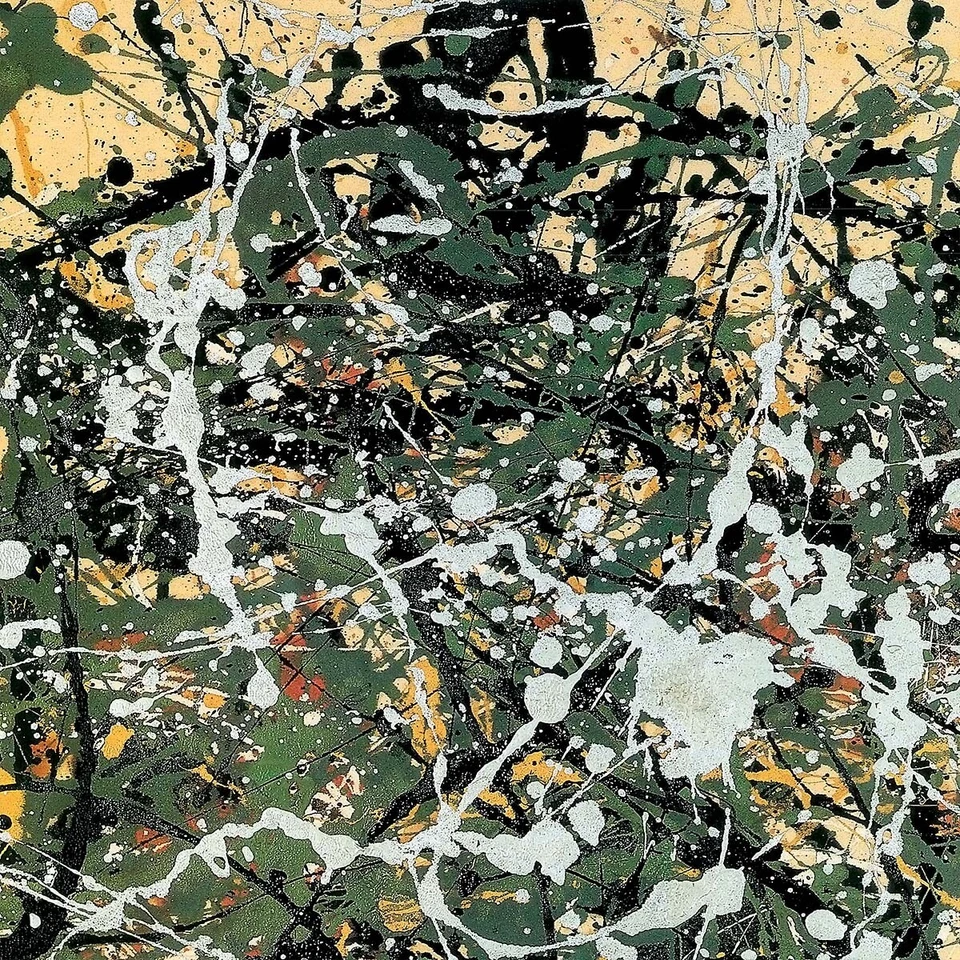 54W"x26H" NÚMERO 8, 1949 por Jackson Pollock - opciones de salpicaduras por goteo de lona Foto 4 de 4