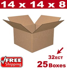 25- 14x14x8 Cardboard Boxes Mailing Packing Shipping 32ECT Box Corrugated Carton