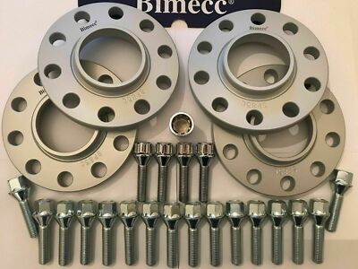 ALLOY WHEEL SPACERS 12mm x2 + 18mm x2 + BOLTS LOCKS FOR BMW S BIMECC M14X1.25 72