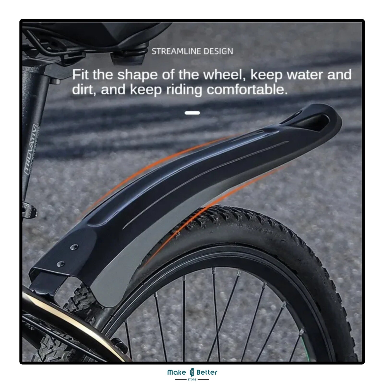 Cycling Mudguard Mountain Bike Bicycle Mud Guard Front Rear Set Bike