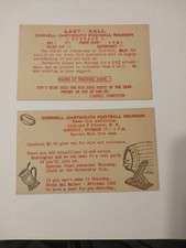 Cornell Uni. Vs. Dartmouth Univ. Football Alumini Reunion 1934 Reminder Postcard