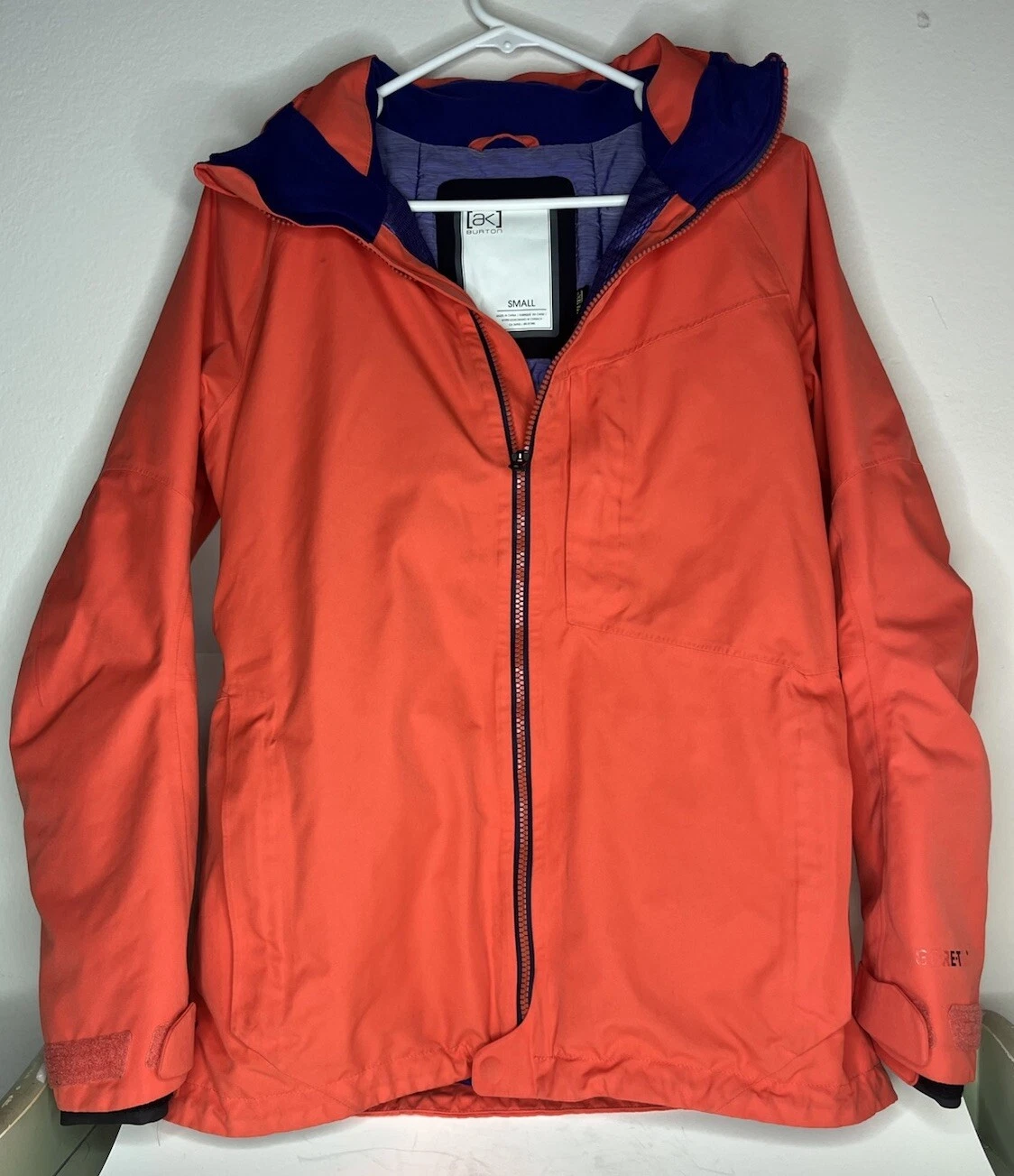 burton ak gore-tex snowboard ski hooded zipper jacket