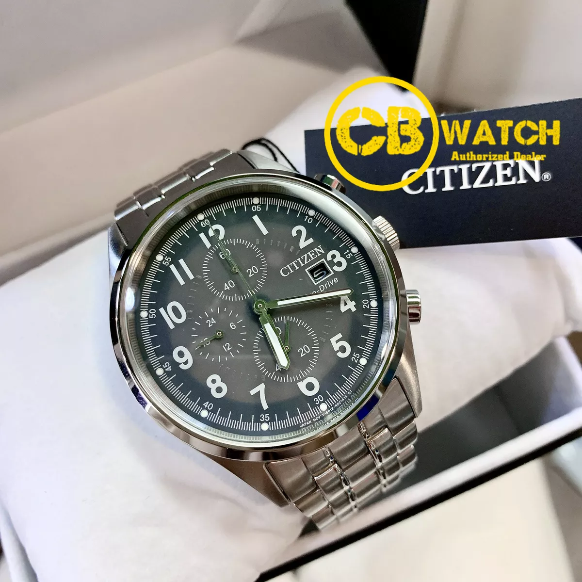 Citizen Eco Drive Men s Chandler Chronograph Silver Tone 42mm