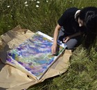 ART PORTRAIT ON CANVAS. With Glitter painting. Painting from photo. 20