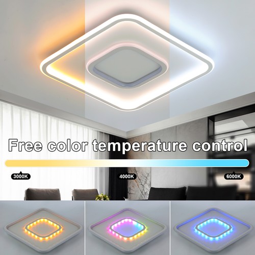 Modern LED Ceiling Light Square Panel Down Lights Bedroom Bathroom Kitchen Arnnd - Picture 4 of 11