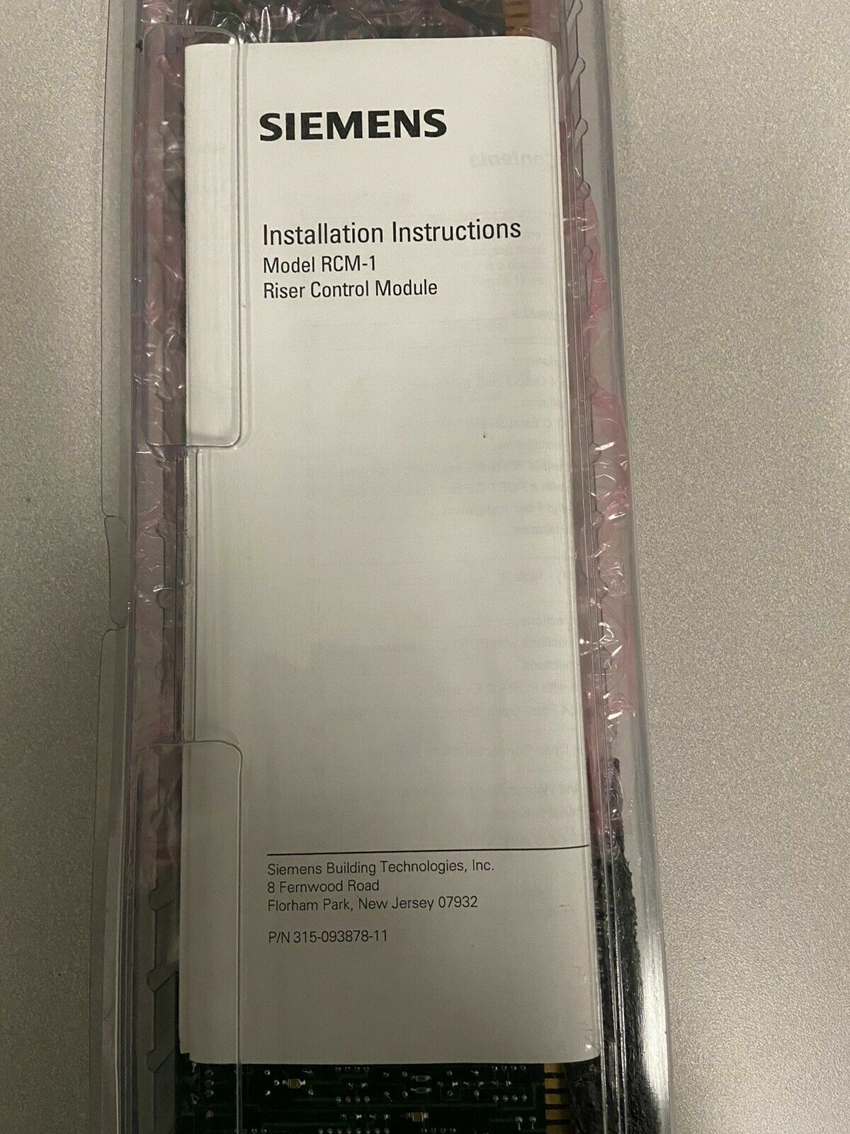 NEW, SIEMENS RCM-1 RISER CONTROL MODULE NEW 500-894918 | eBay