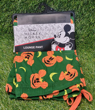 Disney Mickey Mouse Jack-o-Lantern Pumpkin Pajama Sleep House Lounge Pants Sz M