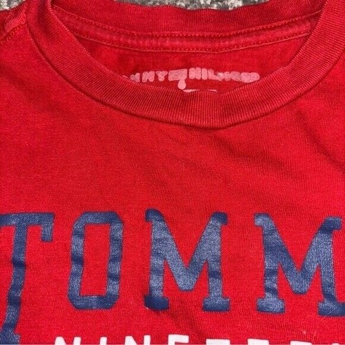 Tommy Hilfiger Graphic Tee Red Short Sleeve T-Shirt NYC USA Size 6 - Picture 2 of 4