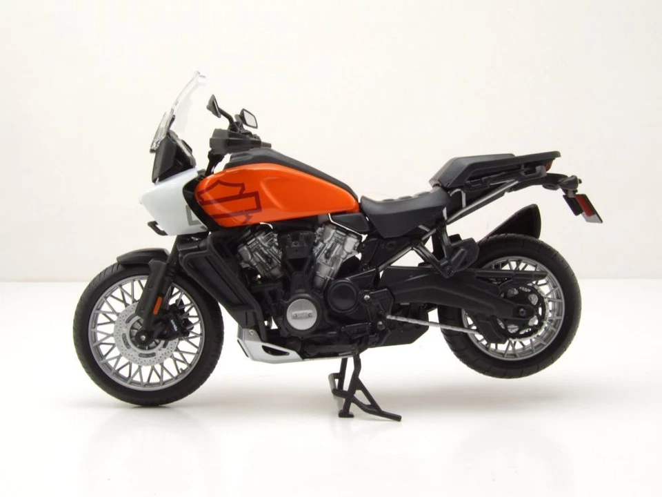 Harley Davidson Pan América 1250 2021 Naranja Blanco Modelo Moto 1:12 Maisto - Imagen 3 de 4