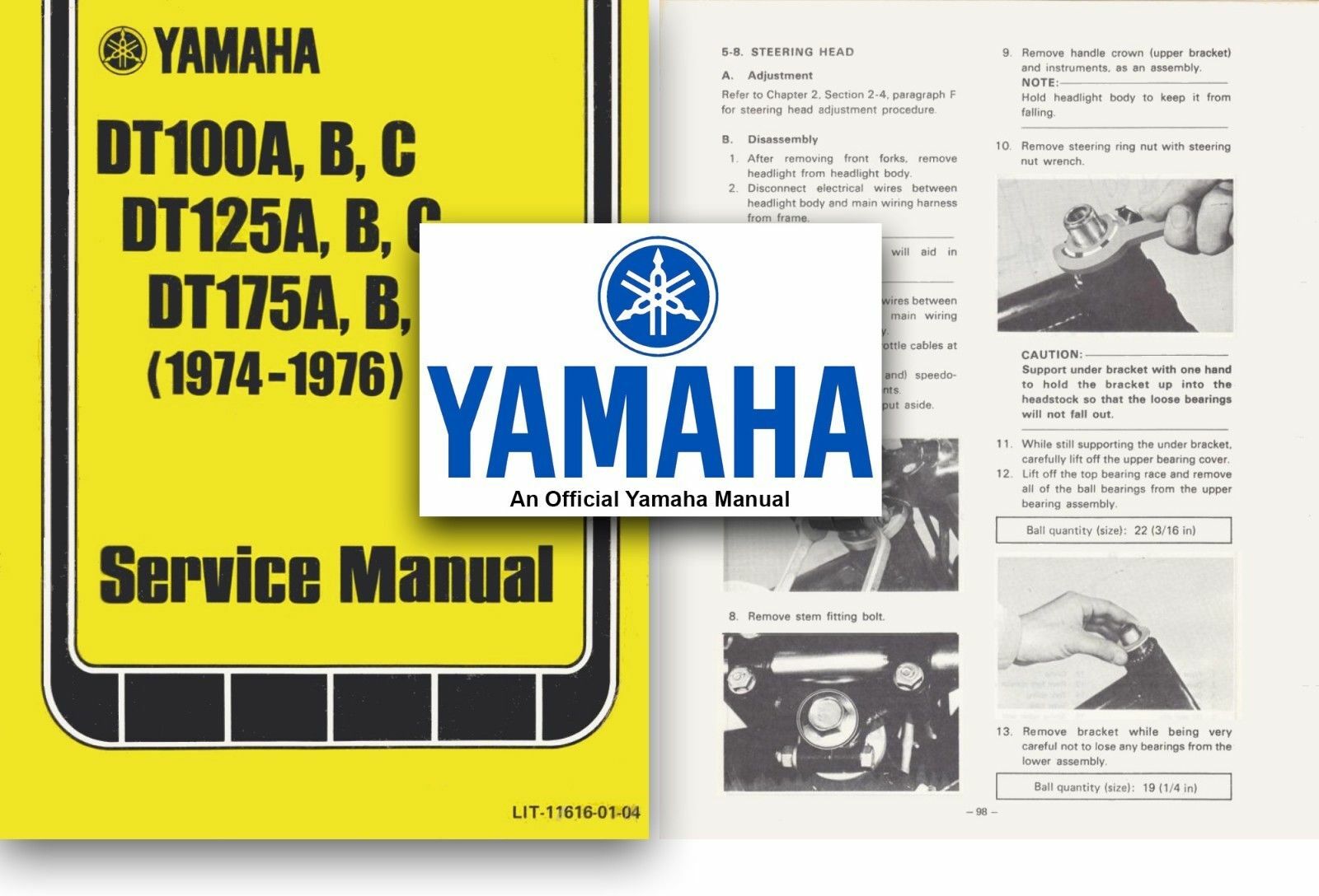 Manuale Di Riparazione Yamaha DT Enduro 1974-1976 DT100 DT125 - Foto 8