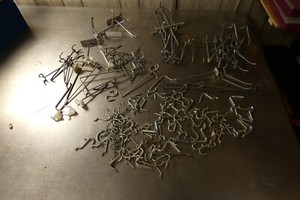 ASSORTED Peg board hooks RETAIL GARAGE WORKSHOP STORAGE LOT OF 140+ Mixed sizes