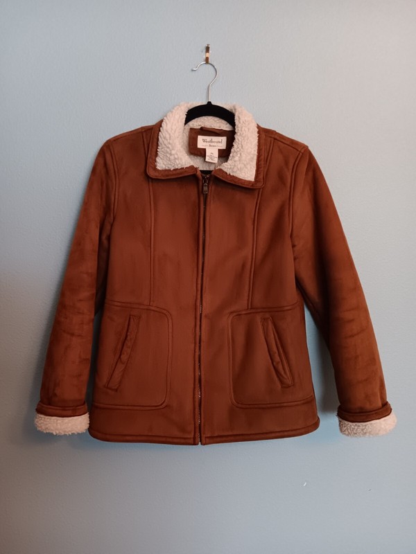 Westbound Petites Faux Suede And Sherpa Jacket Size Small So Soft!