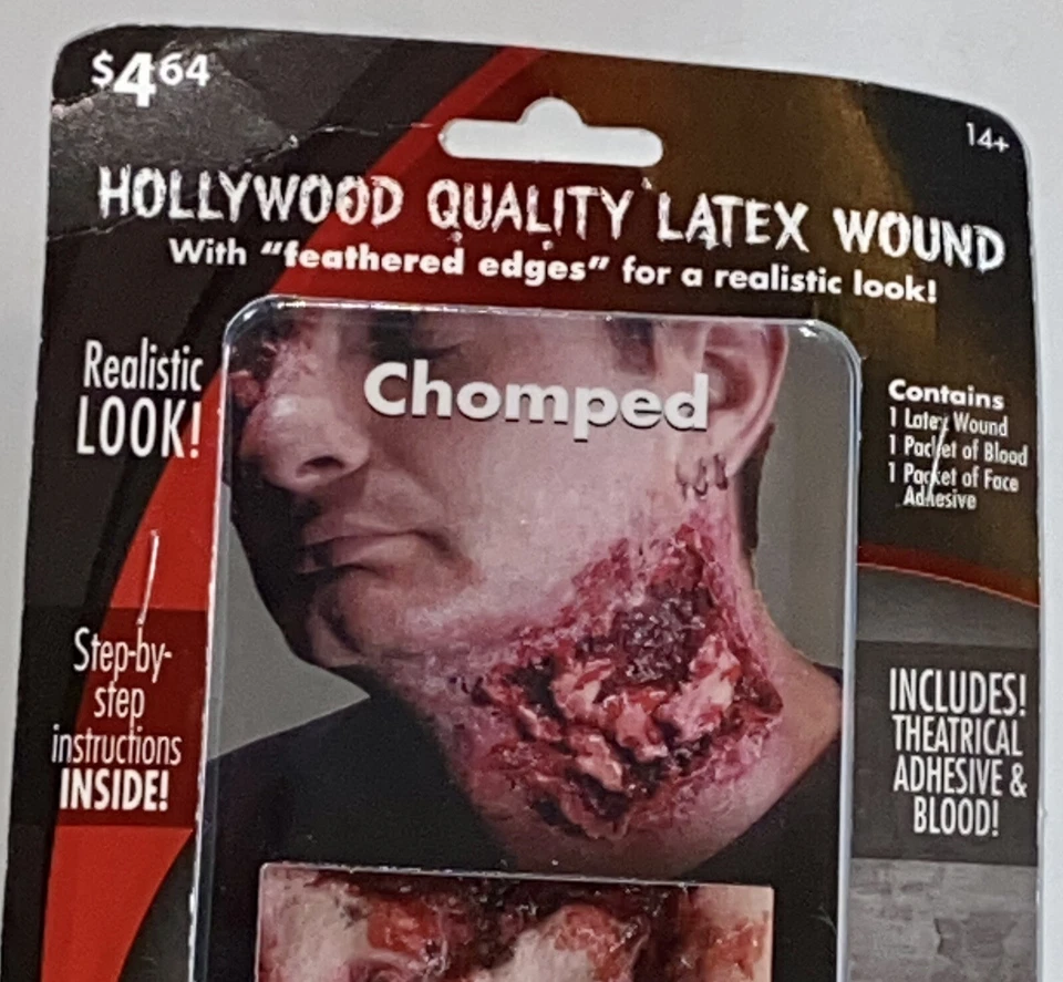 Lote de Maquillaje Halloween Zombie Látex, Látex Masticadura Herida y Cicatriz Mágica Horror Heridas Foto 4 de 4