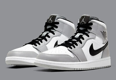 Nike Air Jordan 1 Mid I AJ1 Light Smoke Grey 554724-092 Nike Air Jordan 1 Mid I AJ1 Light Smoke Grey 554724-092