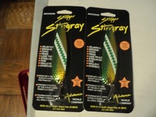 2 - MICHIGAN STINGER STINGRAY SPOONS (LUDINGTON SPECIAL) NIP