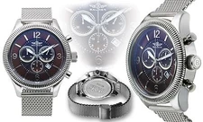 NEW Balmer 14037 Men's Swiss Chronograph Vanquish Luminious Rhonda Brown Watch