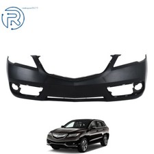 For 2013 2014 2015 Acura Rdx Primed Wfog Light Holes Front Bumper Cover Black