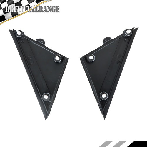 Par de cubiertas de bandera de espejo de puerta molduras negras laterales izquierdo y derecho para Fiat 500 2012-2019 - Imagen 11 de 13