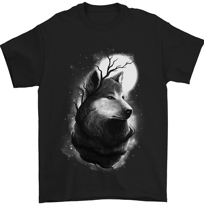 Vollmond Wolf Werwölfe Männer T-Shirt 100% Baumwolle