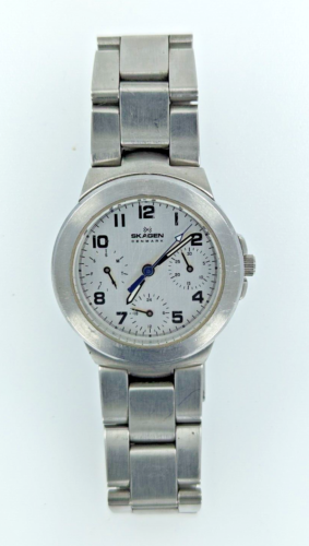 Skagen Women's Quartz Watch 162SSX Stainless Steel Bracelet AS IS - Afbeelding 1 van 4