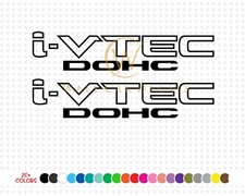 2 I-vtec Dohc Vinyl Decal 9 Sticker Fits Honda Civic Accord Si Emblem Jdm Body