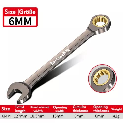 6mm - 32mm Ratschen-Ringmaulschlüssel Ratschenschlüssel Knarrenschlüssel SW - Bild 8 von 58